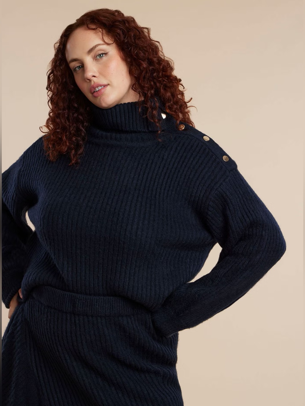 Eloquii- New- Came Without A Tag- Oversized Button Detail Sweater